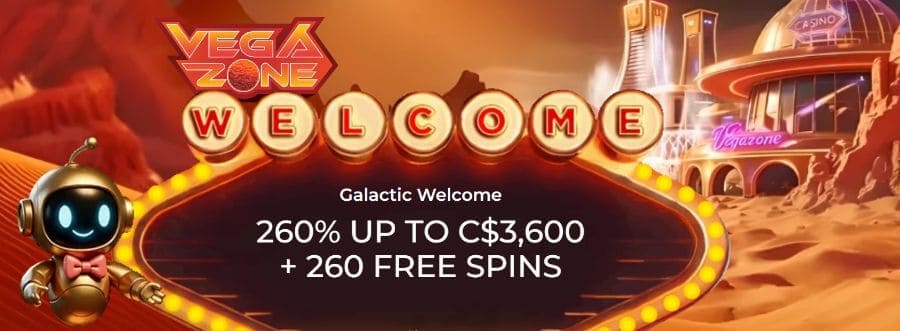 VegaZone Casino Welcome Bonus